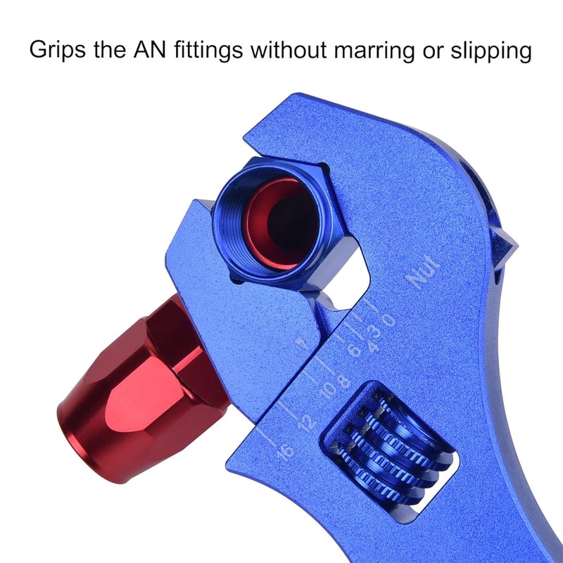 EVIL ENERGY AN Hose Fitting Adjustable Wrench Spanner Lightweight Aluminum 3AN-16AN Blue - Image 3